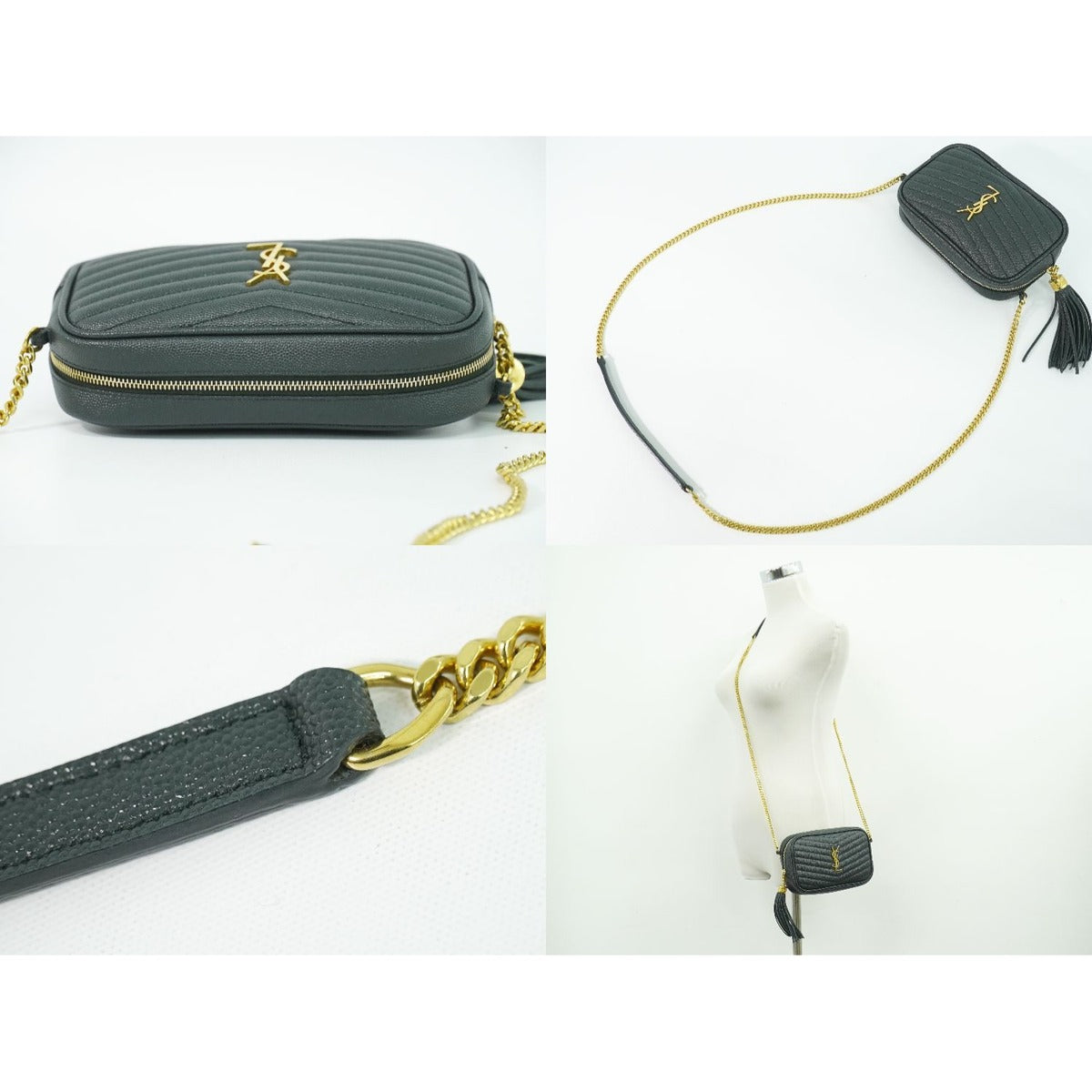 Saint Laurent Lou Tassel Chain Shoulder Bag Pochette — view 6