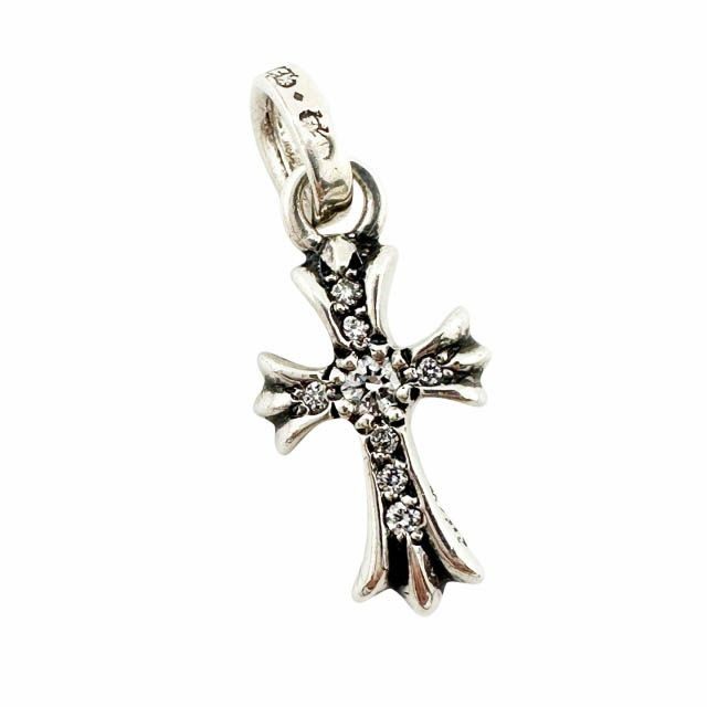 Chrome Hearts Crs Bbyfat P Dmn Baby Fat Cross Charm Diamond Pendant Top 925