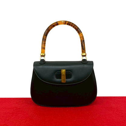 Gucci Vintage Turnlock Calf Leather Handbag Tote