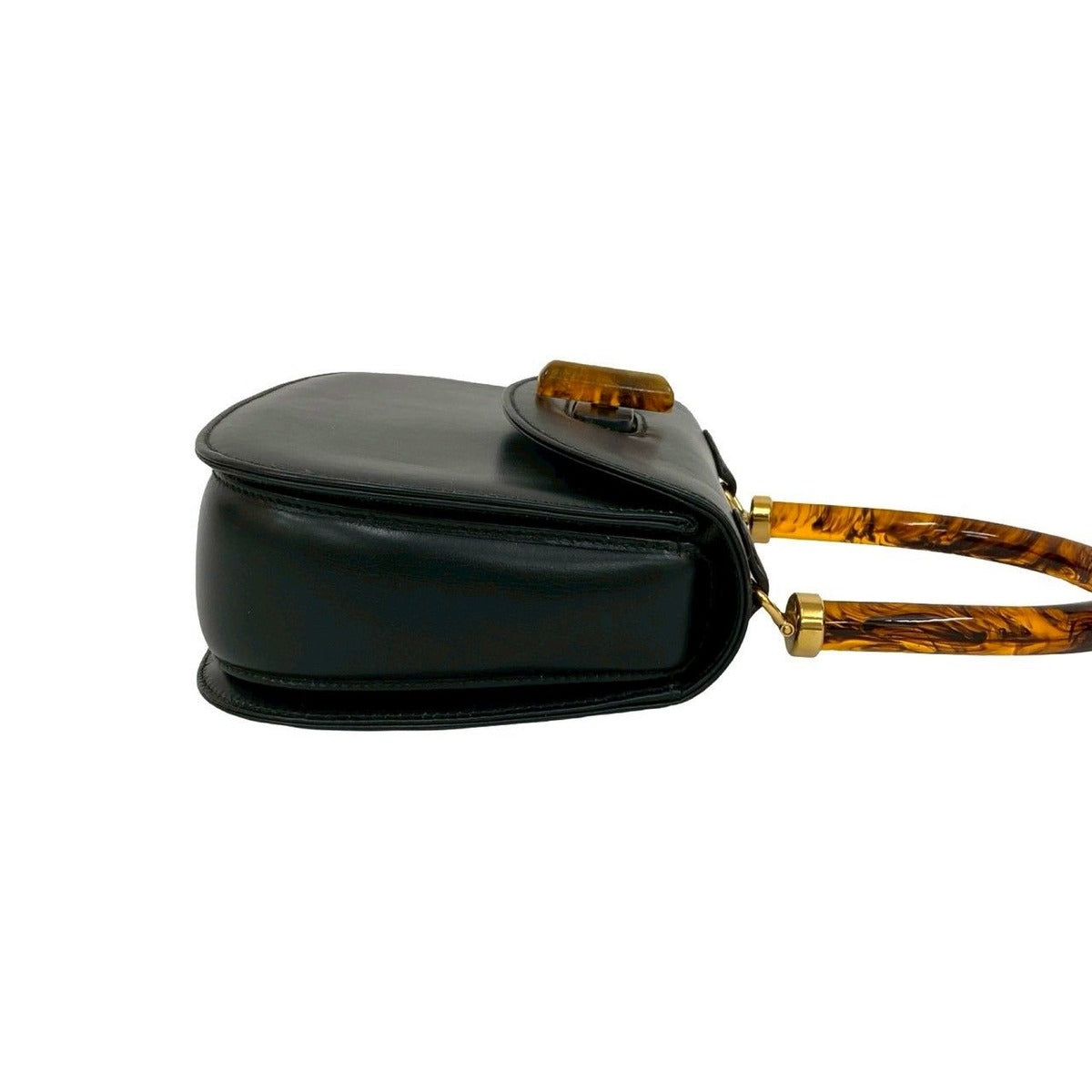 Gucci Vintage Turnlock Calf Leather Handbag Tote — view 6