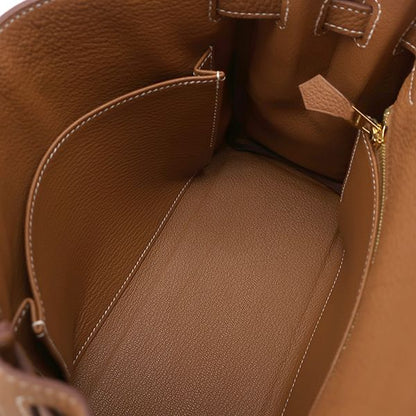 Hermes 2-Way Bag Kelly 25 Inside Sewn Togo Gold Hardware Brown Shoulder K