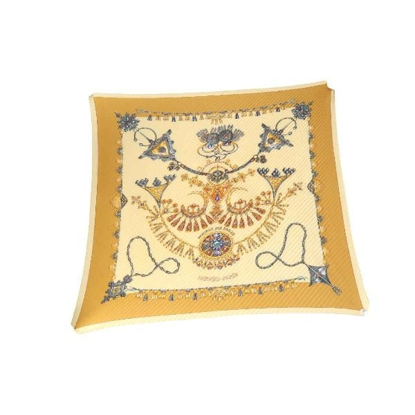 Hermes Pleated Carre Scarf Papules Des Sables Desert Accessories