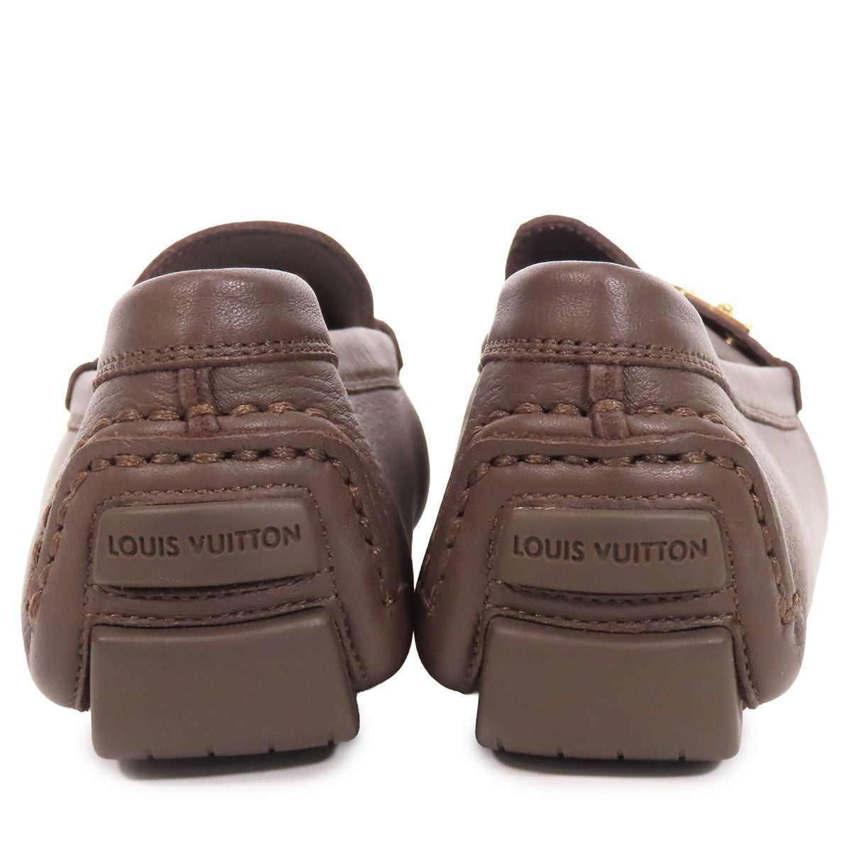 Louis Vuitton Driving Shoes Brown Leather Loafers — view 3