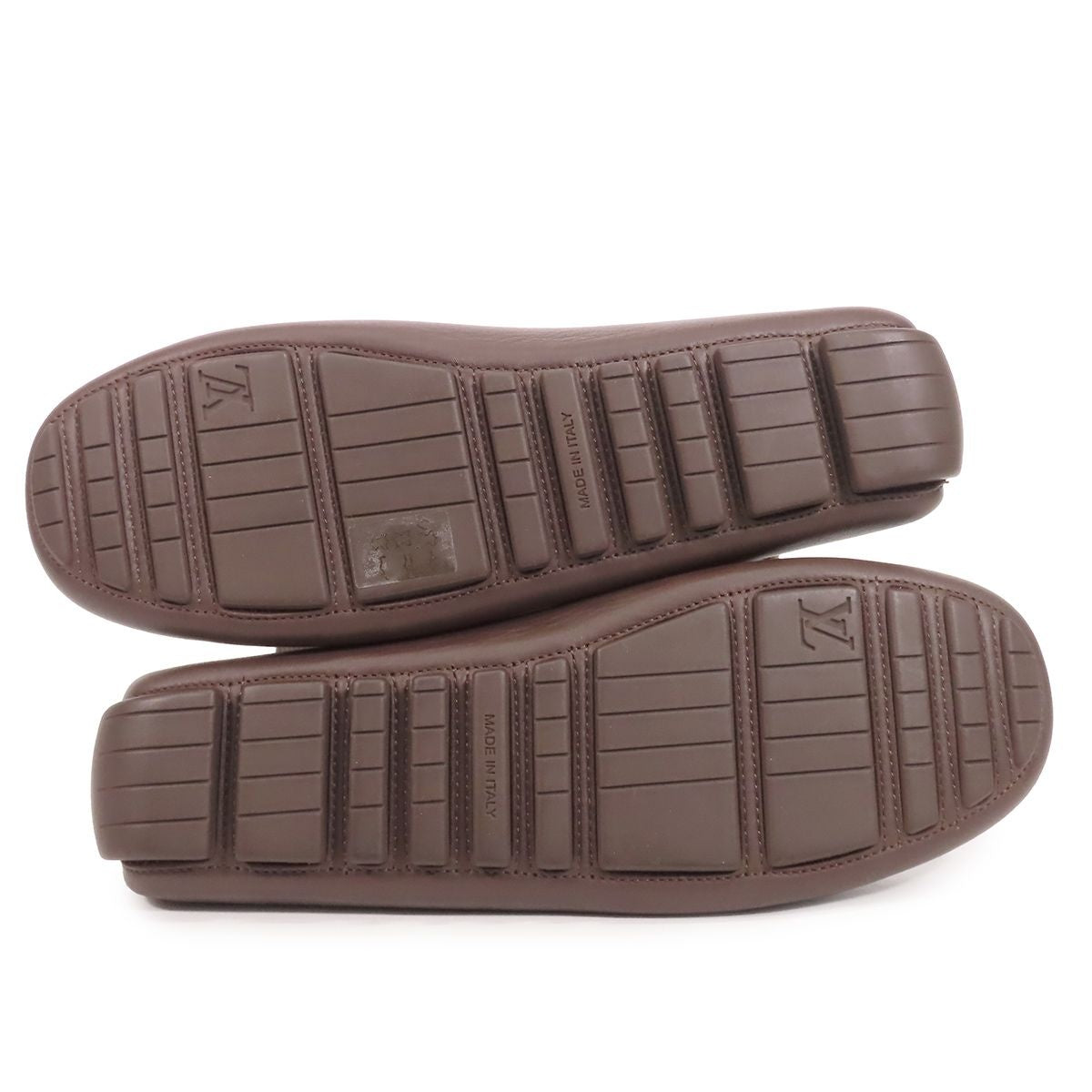 Louis Vuitton Driving Shoes Brown Leather Loafers — view 4