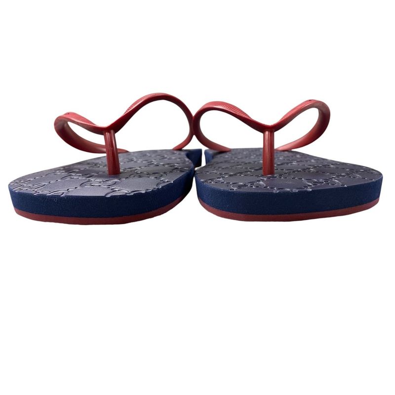 2767 Gucci Flip Flops GG Men's 283029 GG Partan Size 8 Approx 27cm (10.63in)