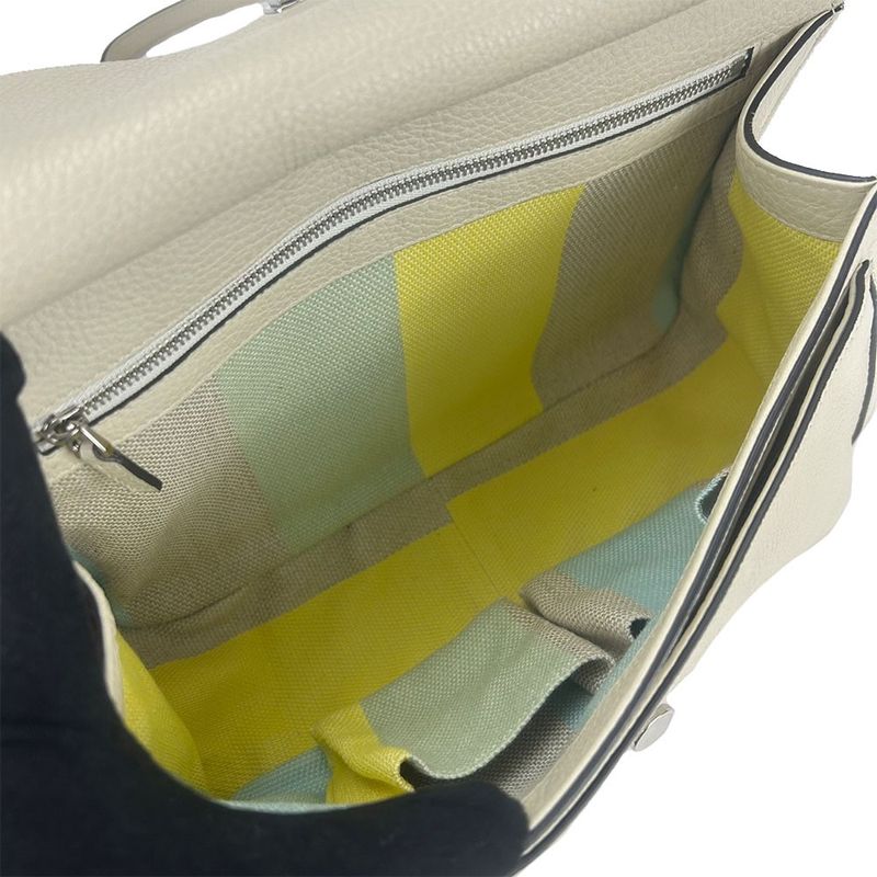 Gucci Shoulder Bag Bamboo Daily 370826 Leather Ivory Simple Usual Women Ladies