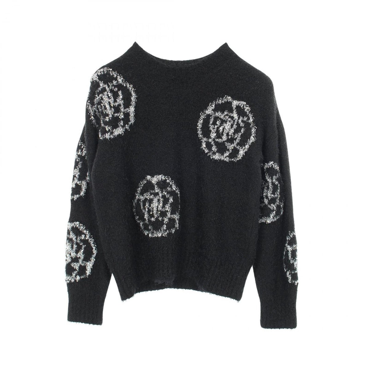 Chanel Knit Camellia Silk Cashmere