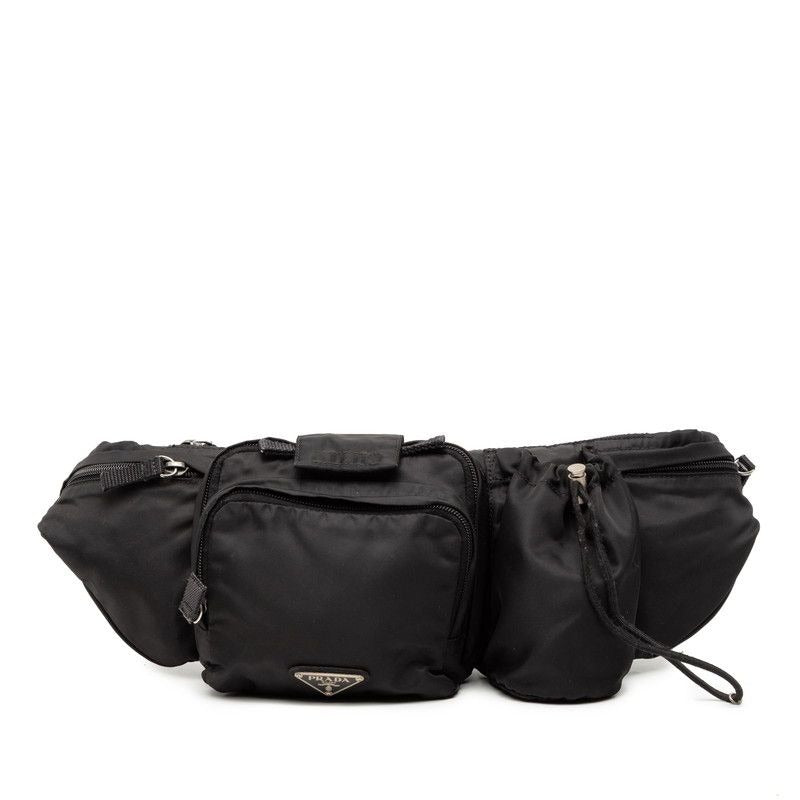 Prada Waist Bag Black Tessuto