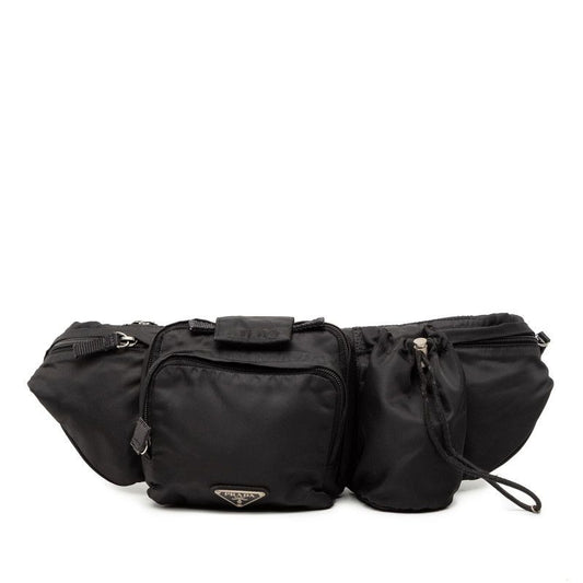 Prada Waist Bag Black Tessuto