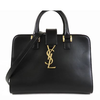 Saint Laurent Baby Cabas Black Leather Monogram 2-Way Shoulder Bag