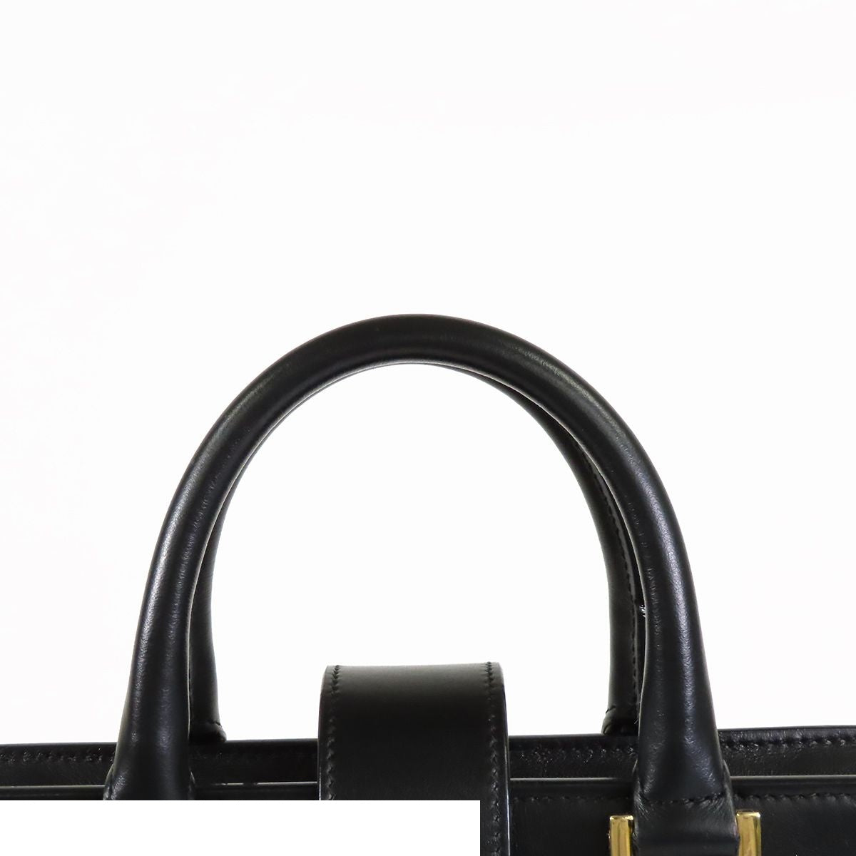 Saint Laurent Baby Cabas Black Leather Monogram 2-Way Shoulder Bag — view 4