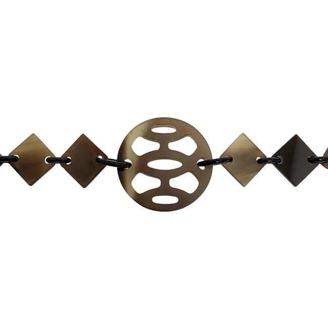 Hermes Necklace Lena Brown Beige Gradient