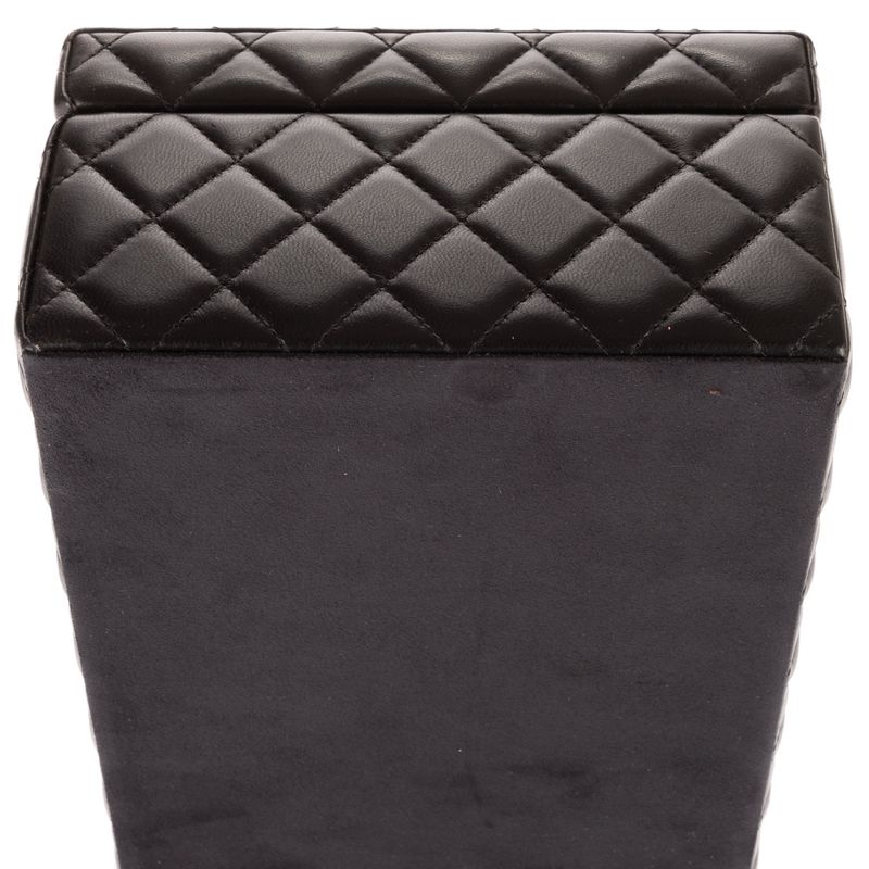 Chanel Rare Jewelry Case Black Matelasse Lambskin Leather A