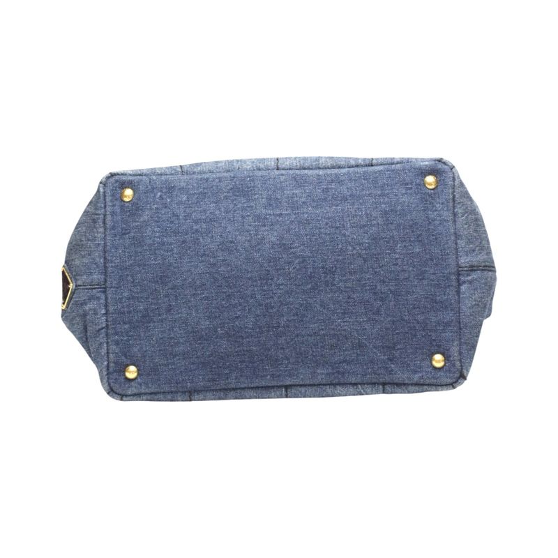 Prada Cotton Canvas Tote Bag Canapa Tote Bag Prada Blue