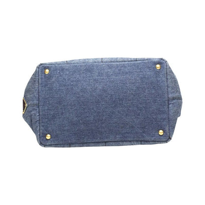 Prada Cotton Canvas Tote Bag Canapa Tote Bag Prada Blue