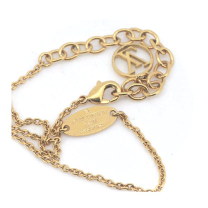 Louis Vuitton V Escential Necklace M64268 Gold Pawnshop Item