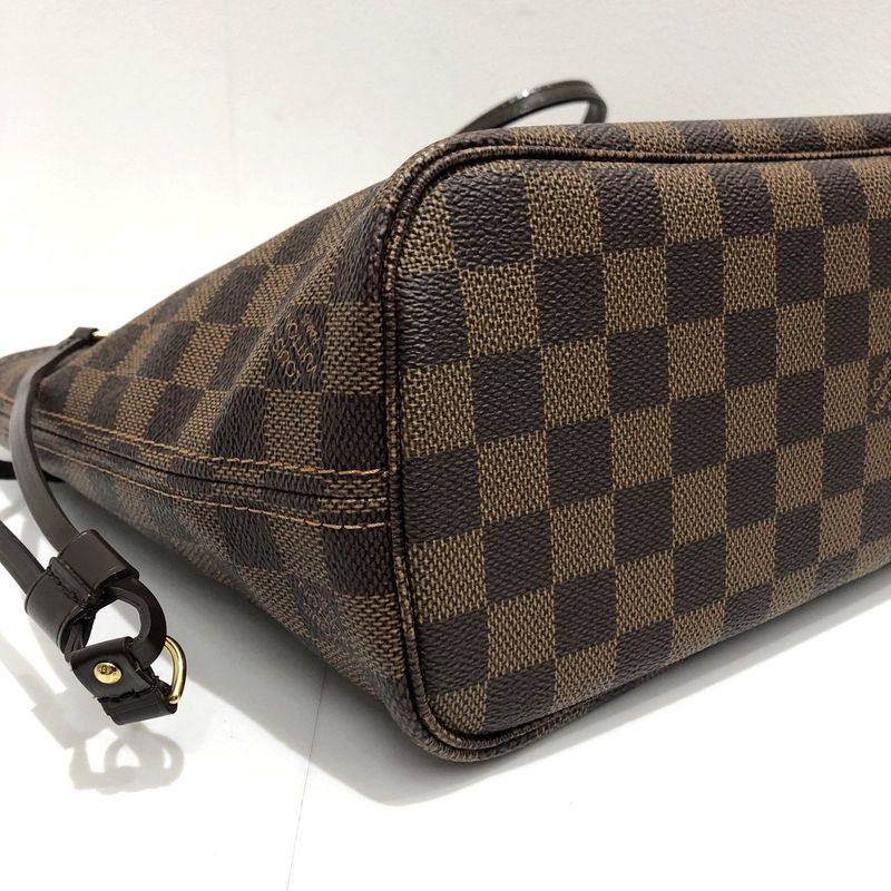 Louis Vuitton Damier Neverfull PM N51109 Tote Bag Shoulder Brown Preowned 005815