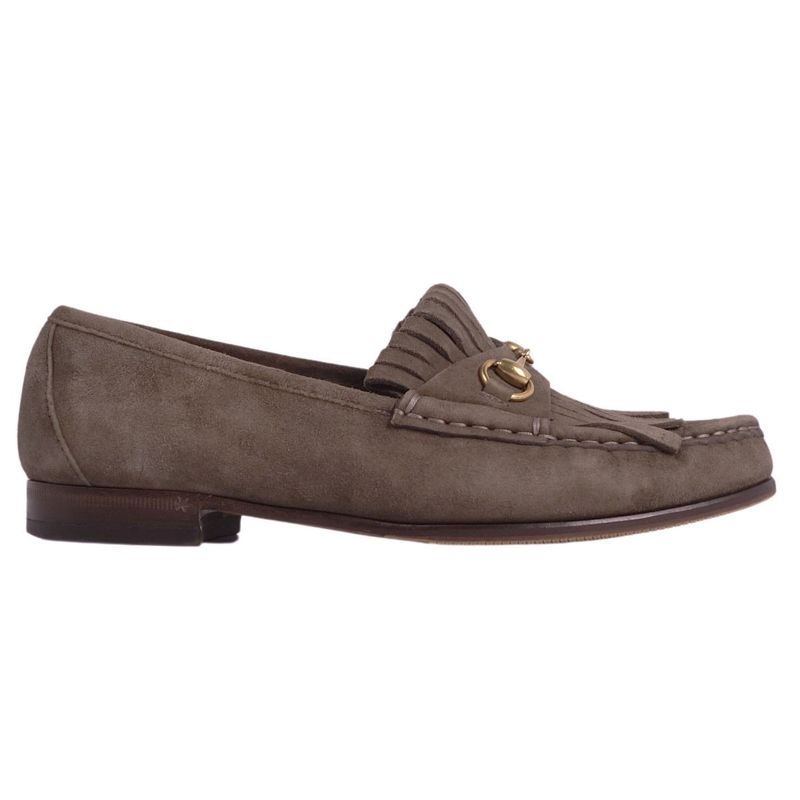 Gucci Loafers Moccasins Quilted Horsebit Suede