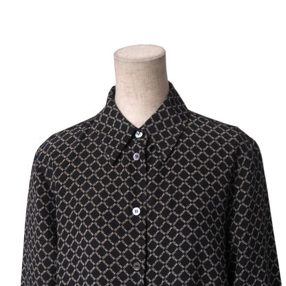 OLD Celine Old Celine Vintage Long Sleeve Shirt Size 36 Total Silk Logo Check