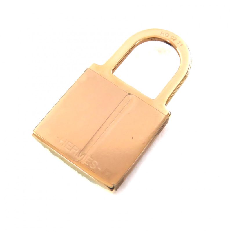 Hermes Auchelie GP Hoop Cadena Motif H Logo Earrings For Both Ears Gold With