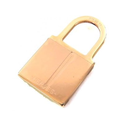 Hermes Auchelie GP Hoop Cadena Motif H Logo Earrings For Both Ears Gold With