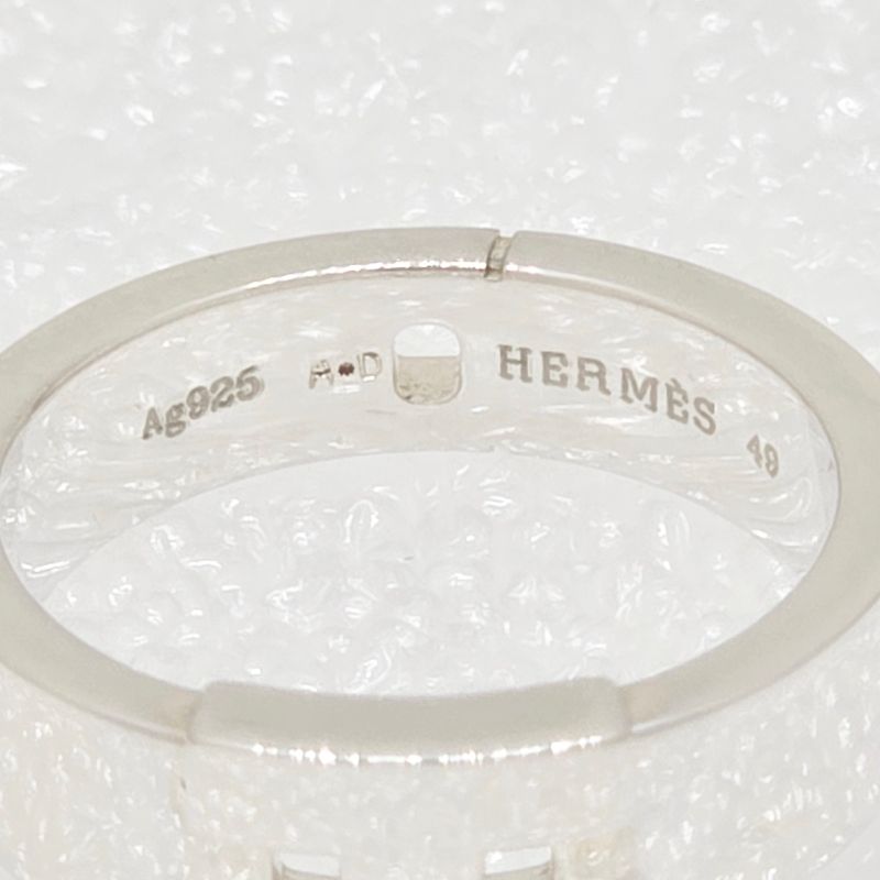 Hermes New Hercules Ring 49 Approx Size 9 Engraved A And D H Logo Star Ring