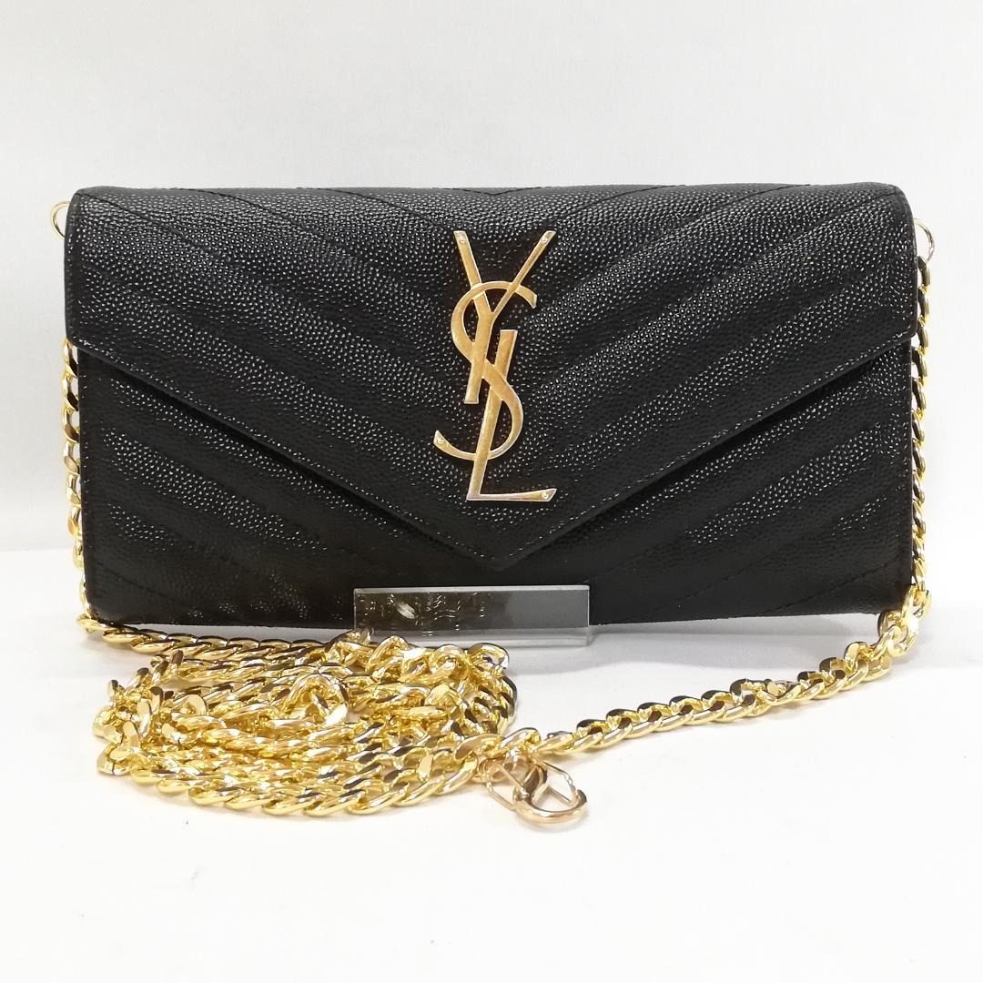 Saint Laurent Wallet Matelasse Stitch Flap