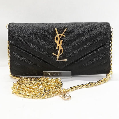 Saint Laurent Wallet Matelasse Stitch Flap