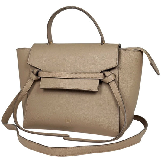 Celine Micro Belt Bag 2-Way Leather Beige