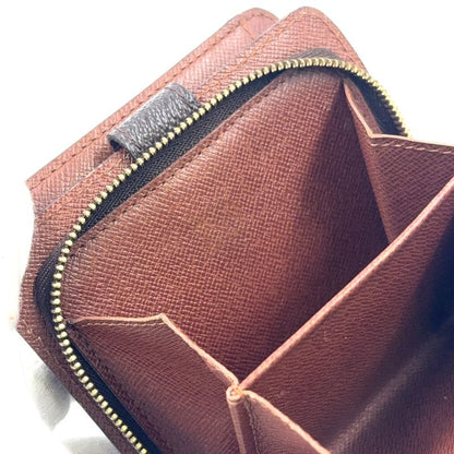 Louis Vuitton Compact Zip Monogram PVC Brown Bifold Wallet Gold M61667