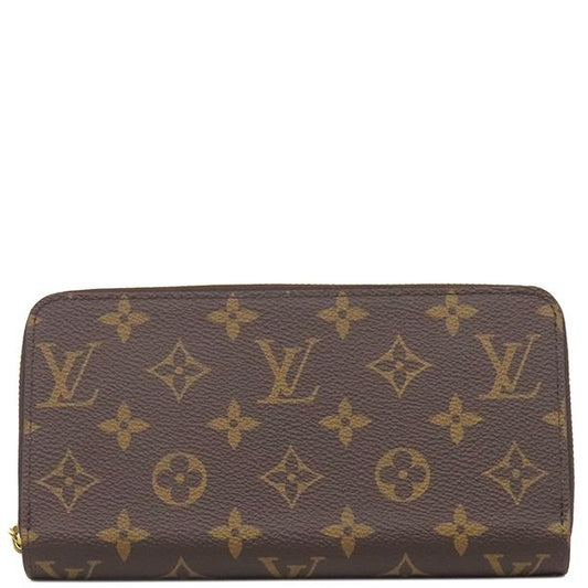 Louis Vuitton Long Wallet Zippy Monogram Canvas Brown Gold Hardware