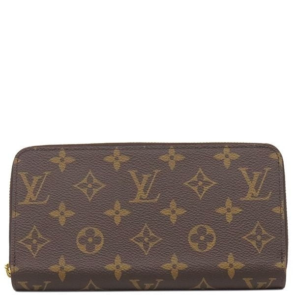 Louis Vuitton Long Wallet Zippy Monogram Canvas Brown Gold Hardware