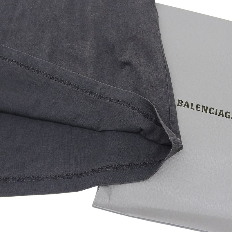 Balenciaga Beautiful Tmva9 Authentic Oversized T-shirt Top Men's Charcoal Gray