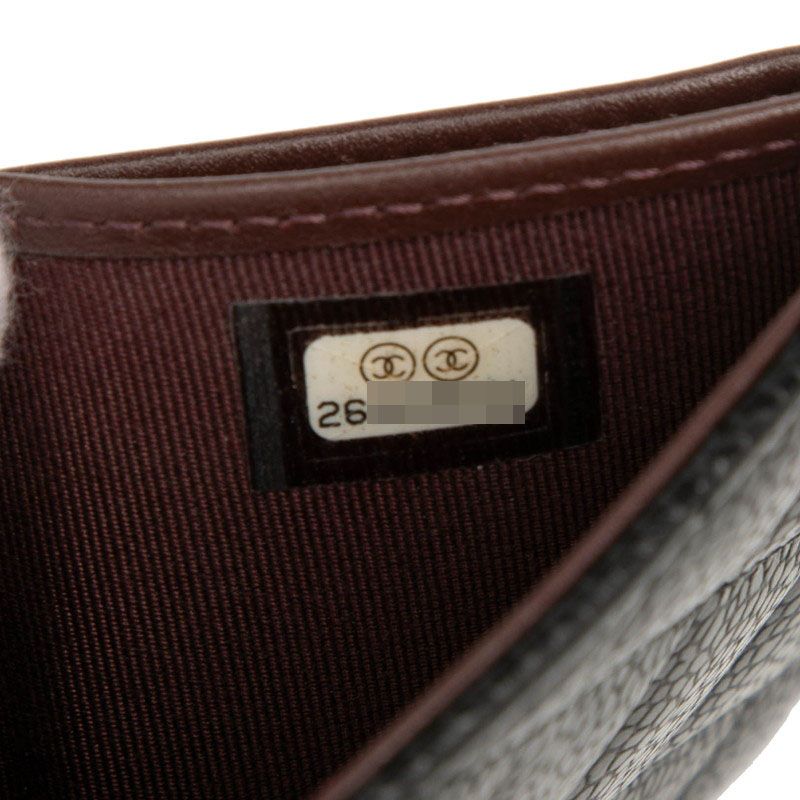 Chanel Matelasse Coco Mark Black Gold Hardware Caviar Skin Women's Chanel