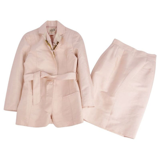 Hermes Set Suit Skirt Cot Vintage