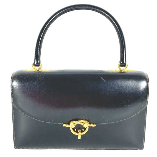 Hermes Handbag Cordelier Leather Black