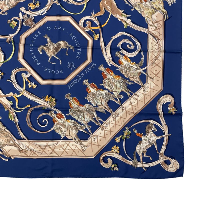Hermes Scarf Silk Carre 90 Ecole Portugaise D'art Equestre Portuguese Equestrian