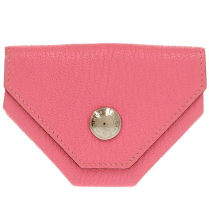 Hermes le Van Cattle Chevre Pink Engraved 0449 Coin Case