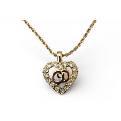 Christian Dior Necklace Vintage Logo Heart