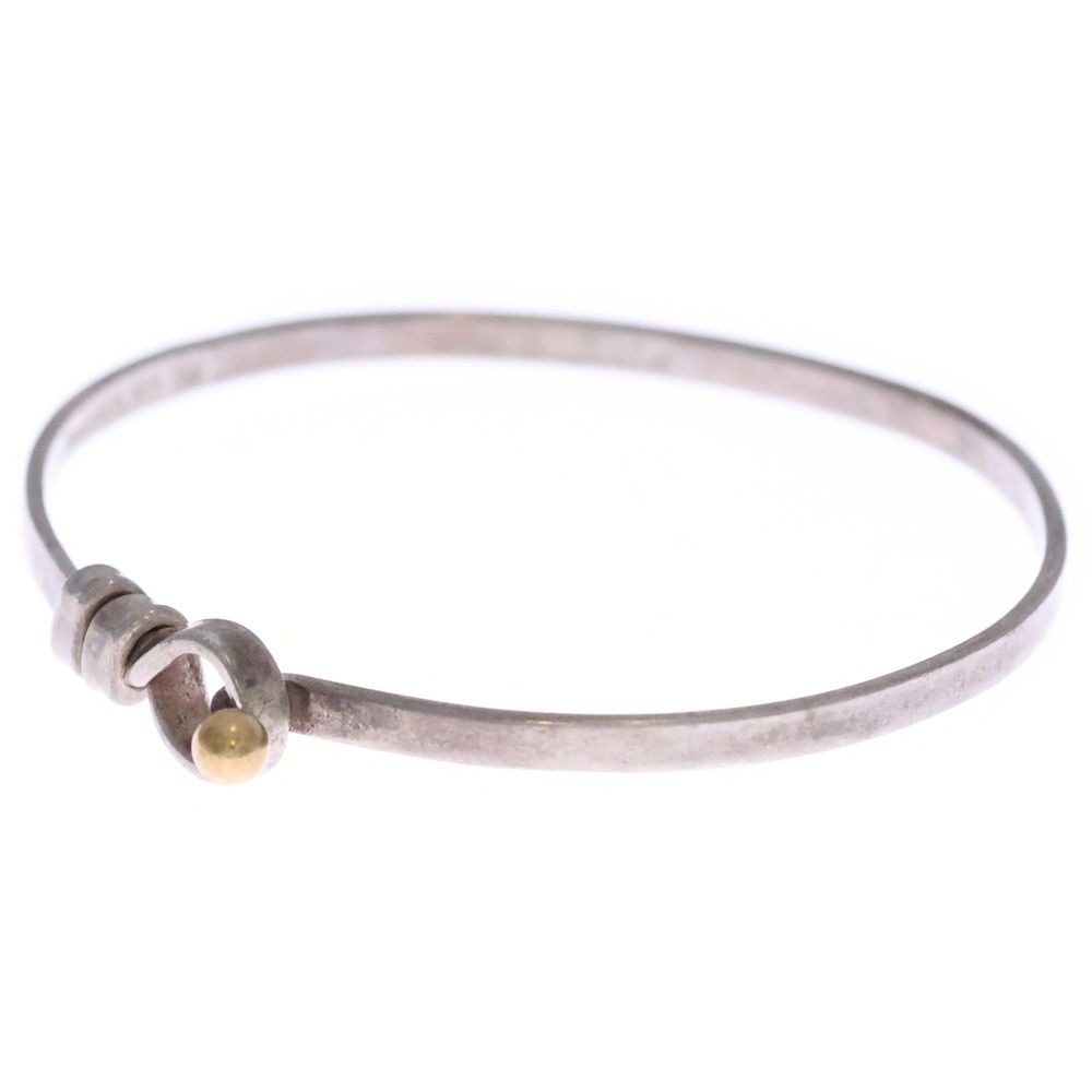 Tiffany & Co Love Knot Hook Eye Bracelet Bangle Silver
