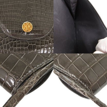 Hermes Paula Porosas Grayish Gold Hardware Shoulder Bag 1143 Hermes