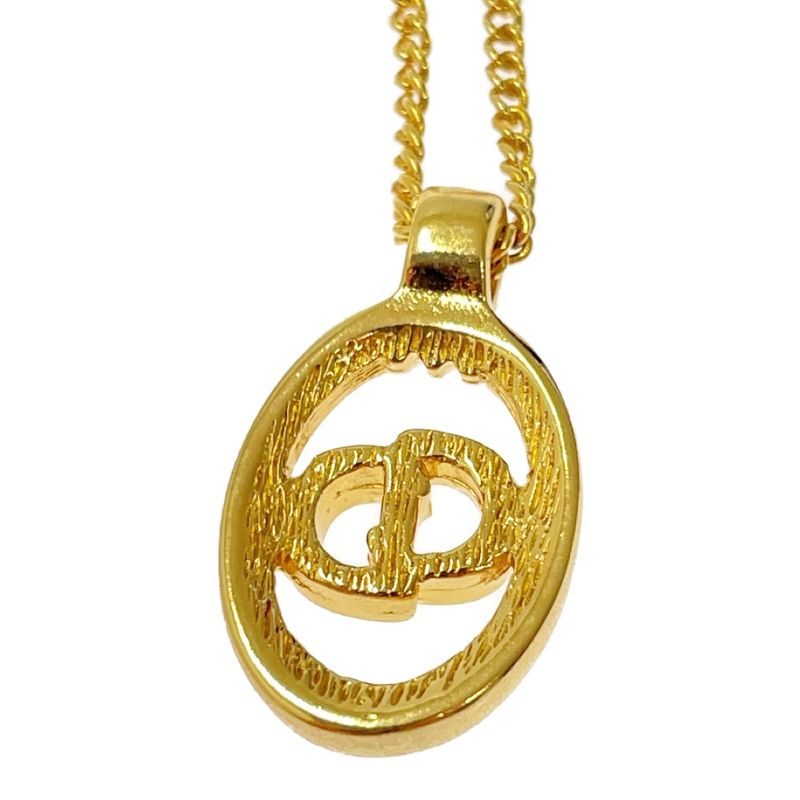 Christian Dior GP Oval CD Logo Necklace Gold 318686 Necklace