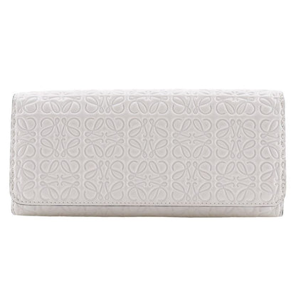 Loewe Repeat Anagram Leather White Unisex Long Wallet