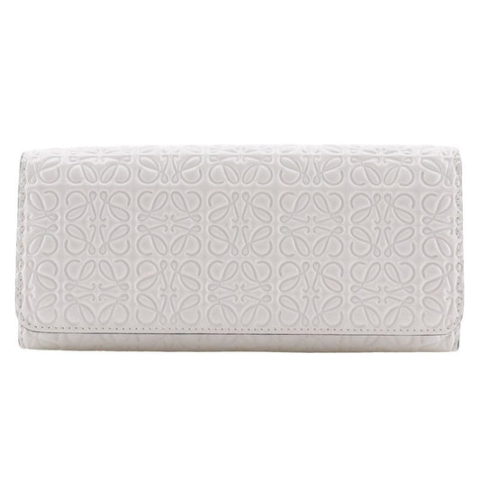 Loewe Repeat Anagram Leather White Unisex Long Wallet