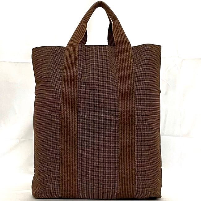 Hermes Tote Bag Her Line Cabas Brown Yale Excellent Condition
