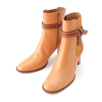 Loewe Gate Leather Side Gore Short Boots Shoes Gold 39