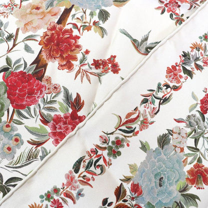 DIOR Jardin D'hiver 90 Square Scarf 100% Silk Beige Multicolor Made In Italy