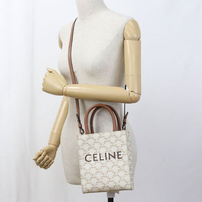 Celine Mini Vertical Cabas 2WAY Triomphe Canvas 19437 2BZK Handbag PVC Leather