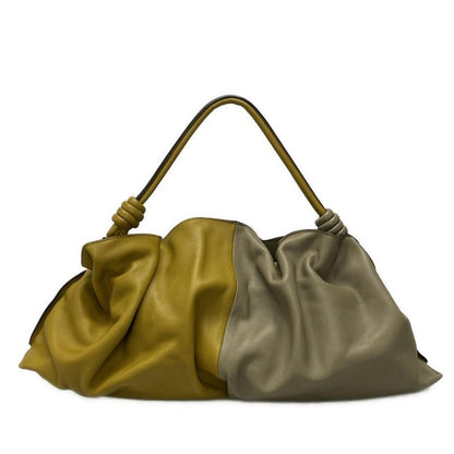 Loewe Tote Bag Flamenco A411fcdx02 Dark Yellow×gray Leather