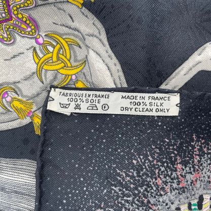 Hermes Scarf Silk Carre 90 Christophe Colomb Decouvre L'amerique 12 Octobre — view 10